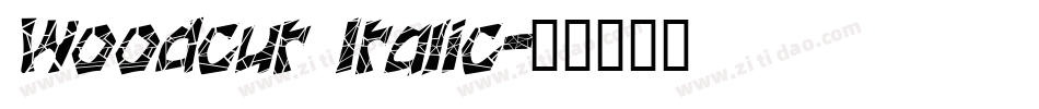 Woodcut Italic字体转换
